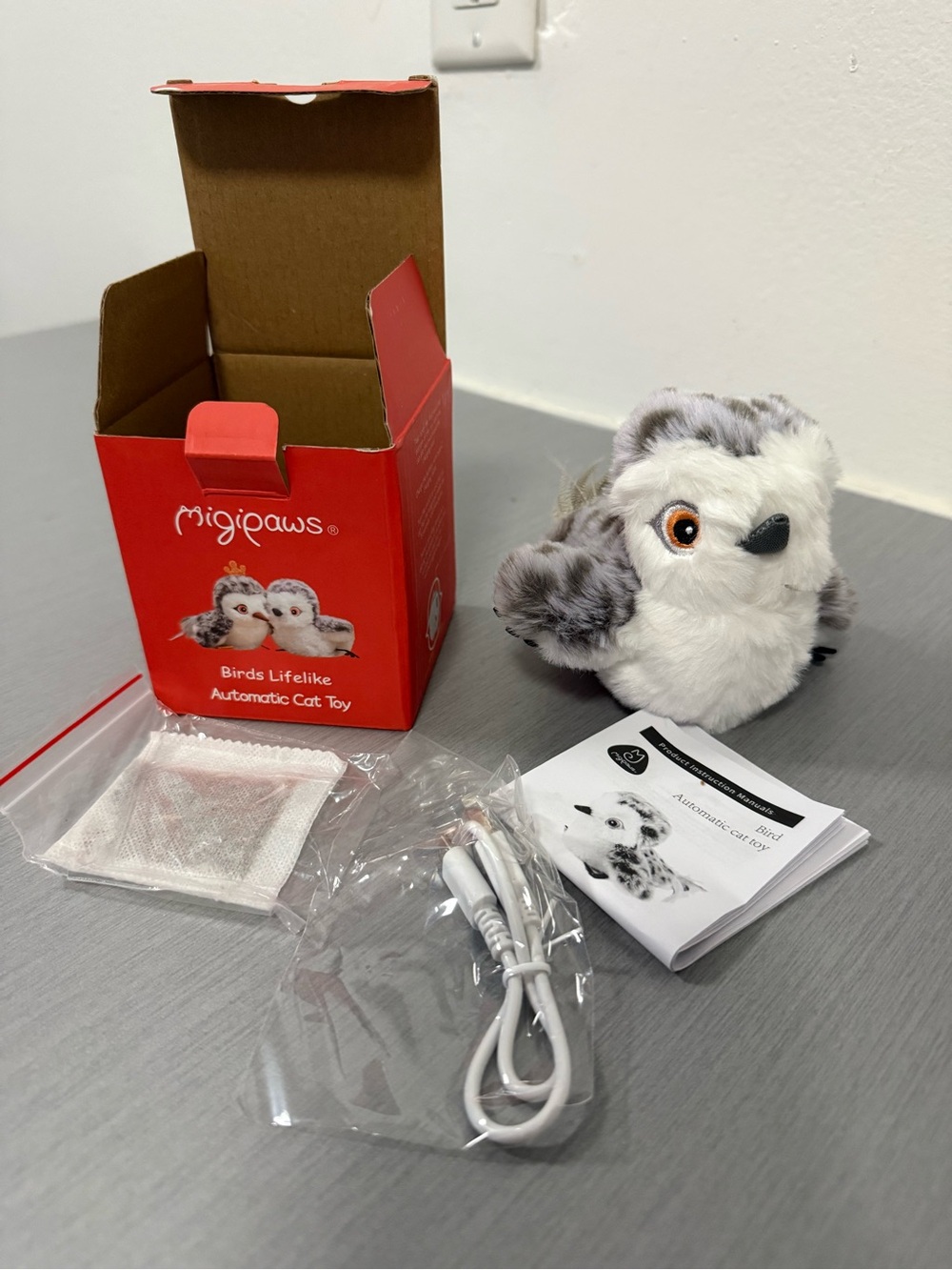 MIGEPAWS Automatic Bird Cat Toy – Flapping & Chirping
